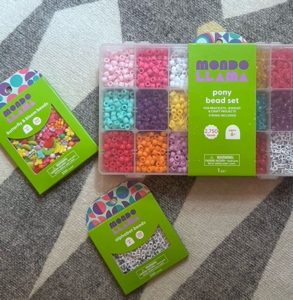 Mondo Llama Bead Craft Bundle Pony Alphabet Butterfly & Bloom Beads New